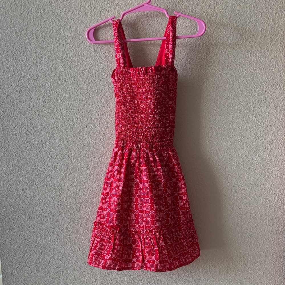 Girl’s Crewcuts Smocked Cross-Back Dress, 4 & 5